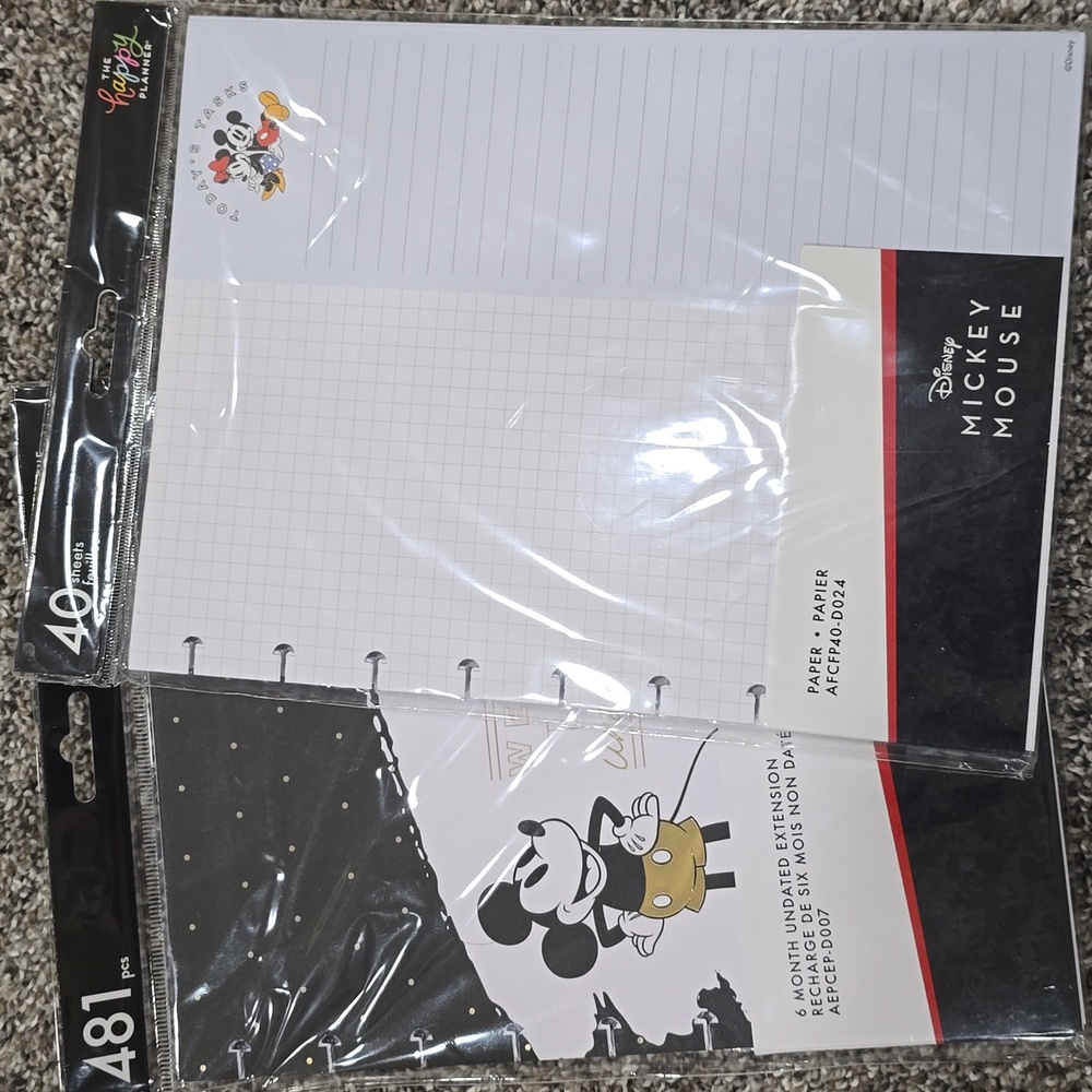 The Happy Planner Disney Mickey Mouse Undated Calender Extension Pack & Paper